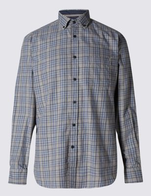 Pure Cotton Tailored Fit Casual Shirt
